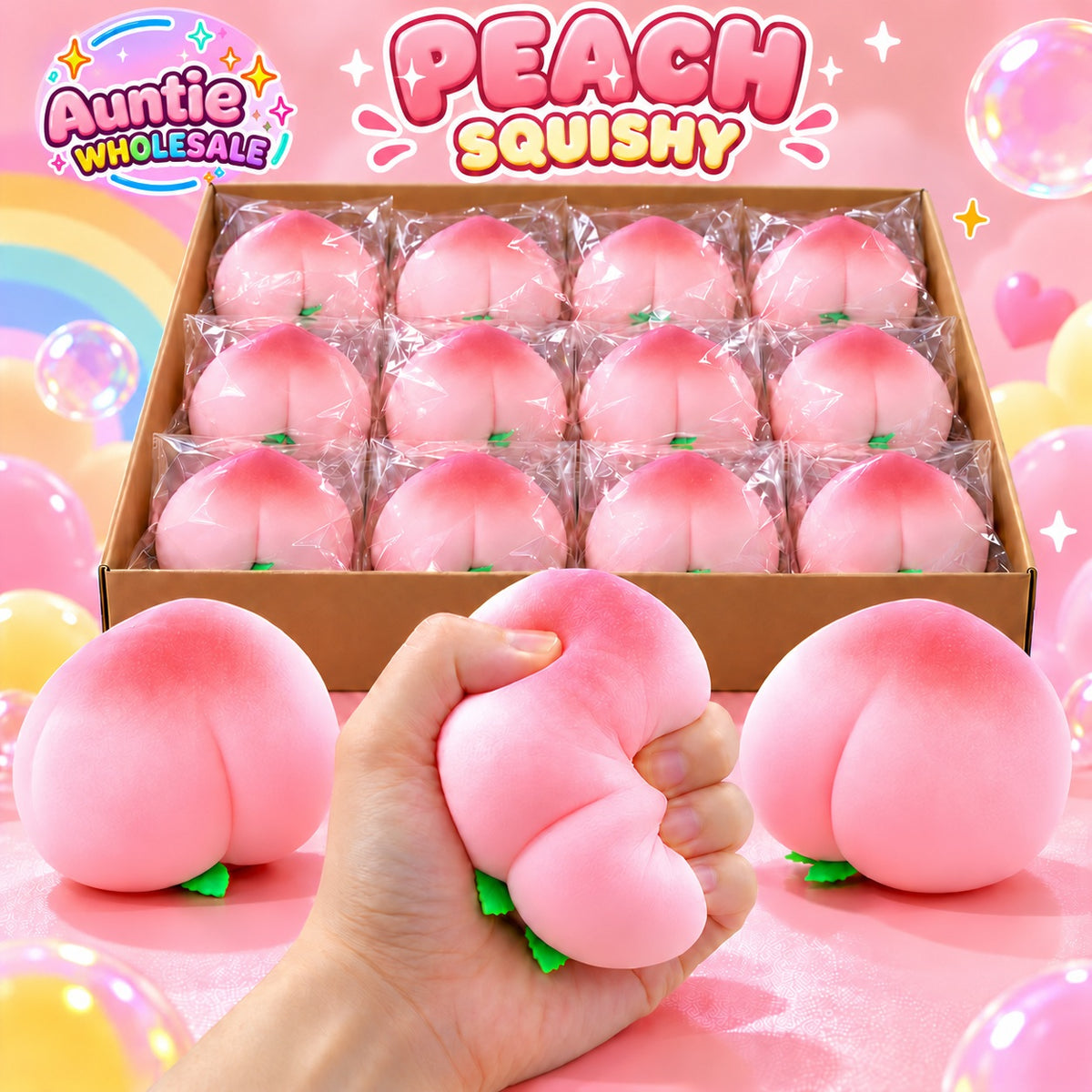 12PC PINK PEACH, OPP REALISTIC PEACH