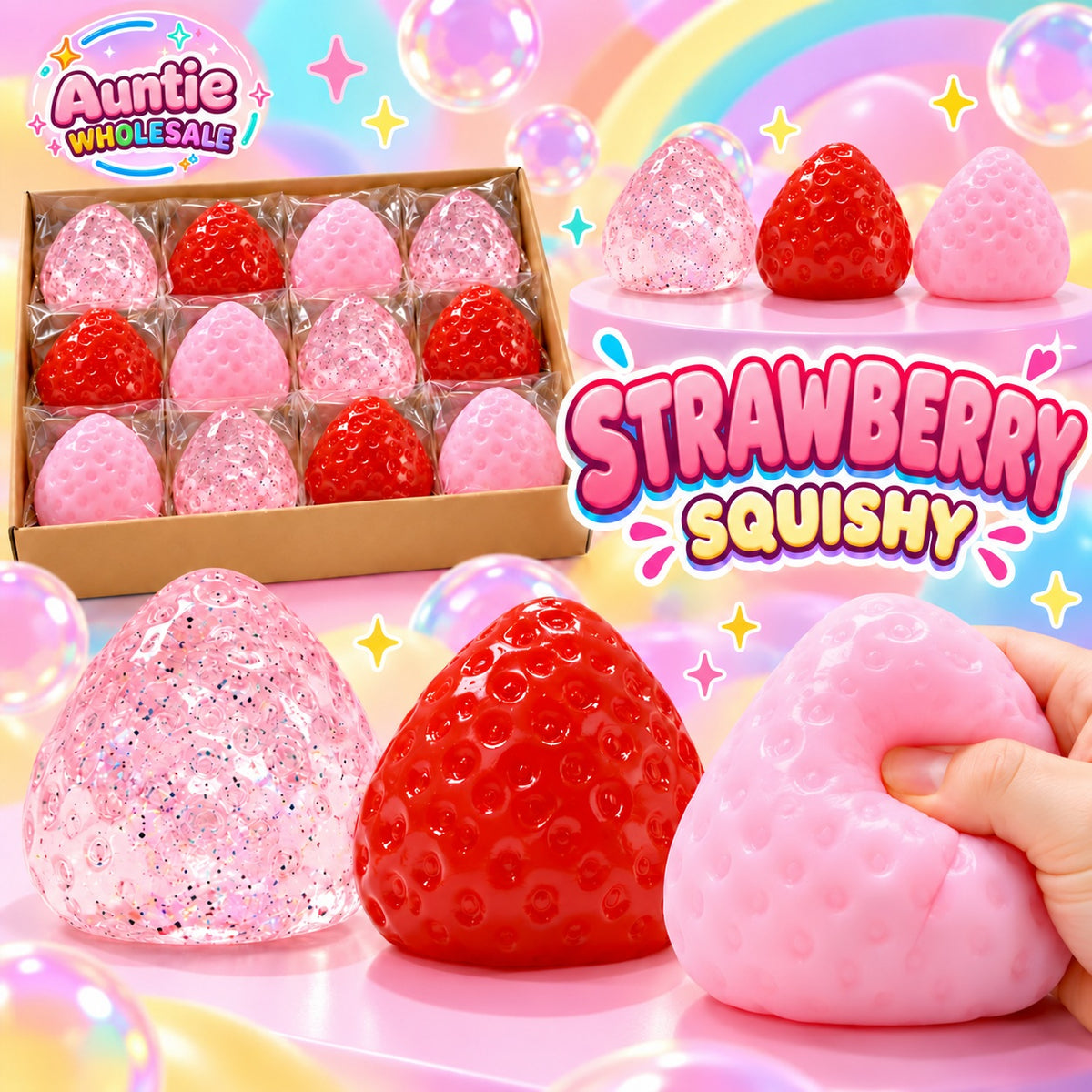 12PC 3 COLORS STRAWBERRY 110G