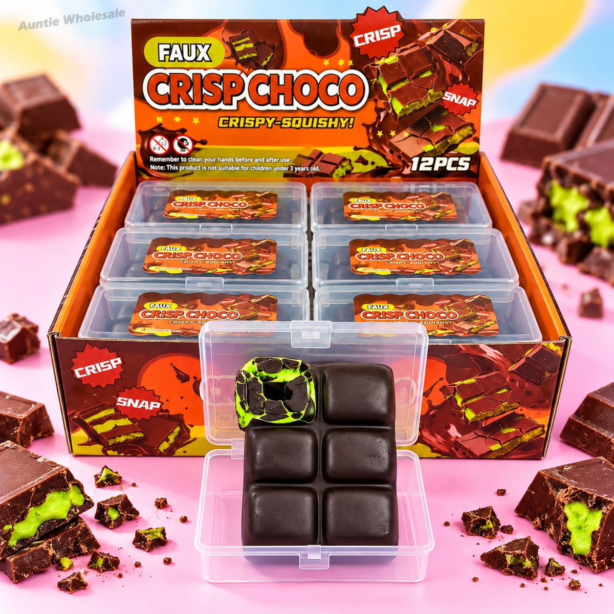 12PC CHOCOLATE CRISP CLAY SQUISHY