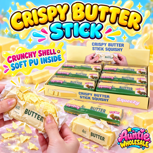 Crispy butter stick squishy 12-piece wholesale display