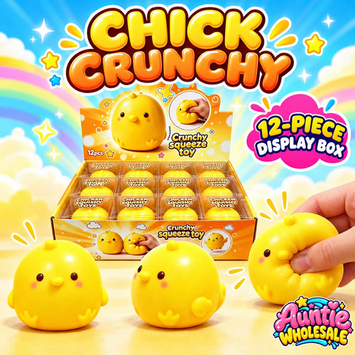 Chick crunchy squishy 12-piece wholesale display box