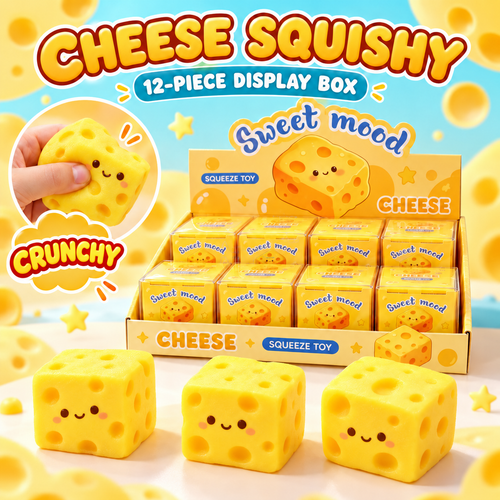 Crunchy cheese squishy 12-piece display box