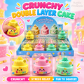 Crunchy double layer cake squishy 12-piece wholesale display