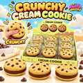 Crunchy chocolate chip cream cookie squishy 12-piece wholesale display