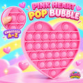 pink alphabet heart pop bubble with embossed A–Z and popping demonstration